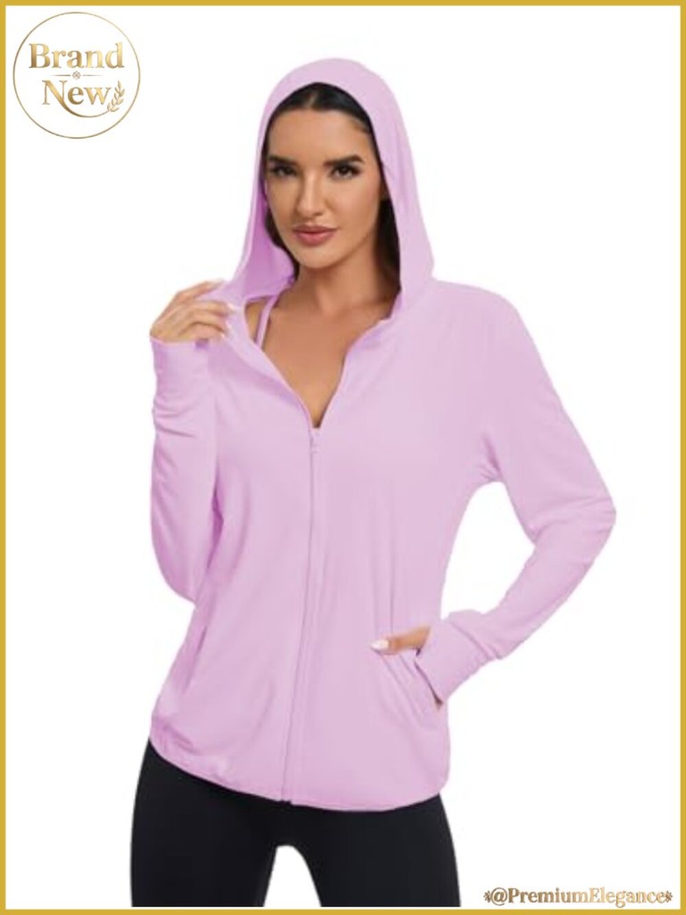 UPF 50+ Sun Protection Jacket Women Full Zip Long Sleeve Hoodie Outdoor